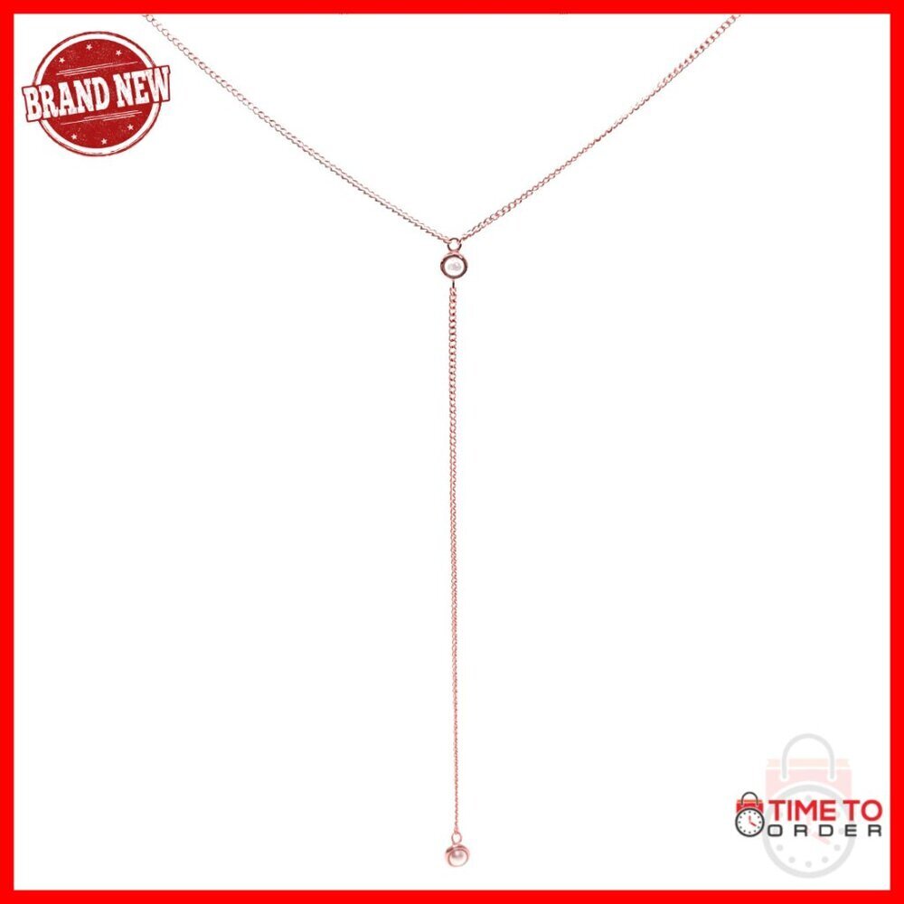 Adjustable Pearl Lariat Necklace, Sterling Silver, Y-Necklace, 16-18"